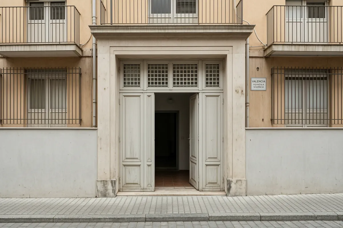 Portal de un edificio en Valencia